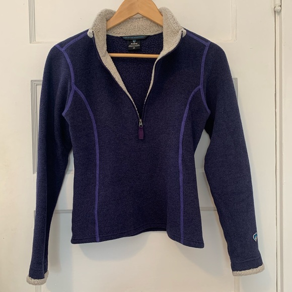 KUHL Alska Purple Quarter-Zip Fleece Pullover Sweater - Picture 15 of 16